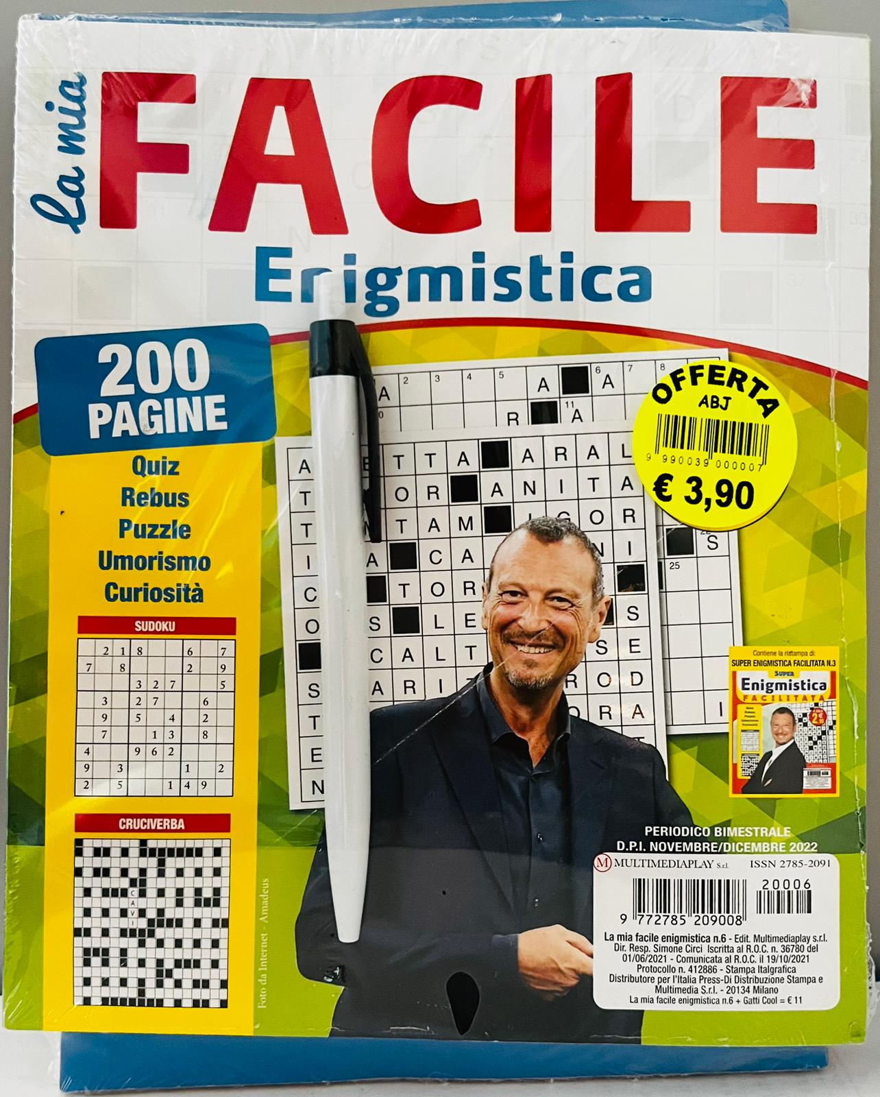 DUE RACCOLTE FACILE ENIGMISTICA CON PENNA IMBUSTATI