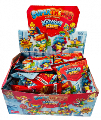 SCATOLA BOX DA 25 BUSTINE SUPERTHINGS RIVALS OF KABOOM KAZOOM KIDS